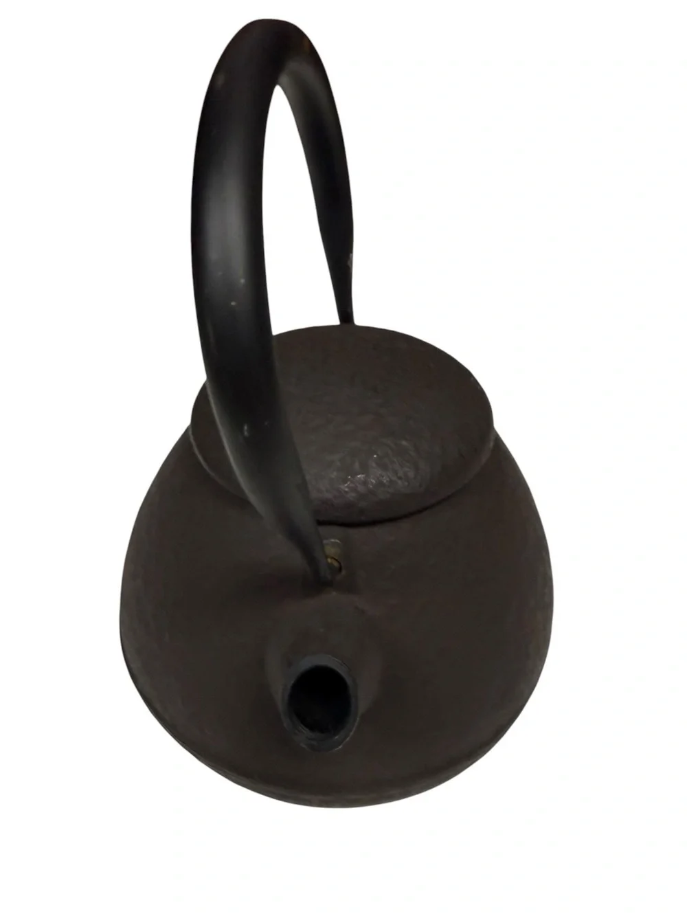 Vintage Japanese Style Cast Iron Tea Kettle Tetsubin- Rustic Brown Black 4x4in